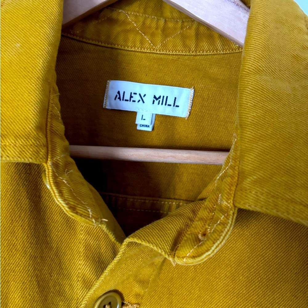 Alex Mill - Garment Dyed Work Jacket in Recycled Denim - Yellow Ochre